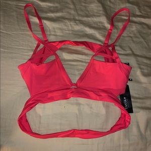 Pink bikini top